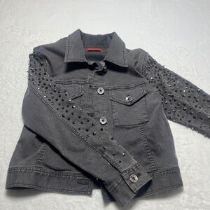 Alice + Olivia Carla Valencia Studded Denim Jacket